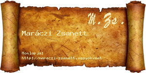 Maráczi Zsanett névjegykártya